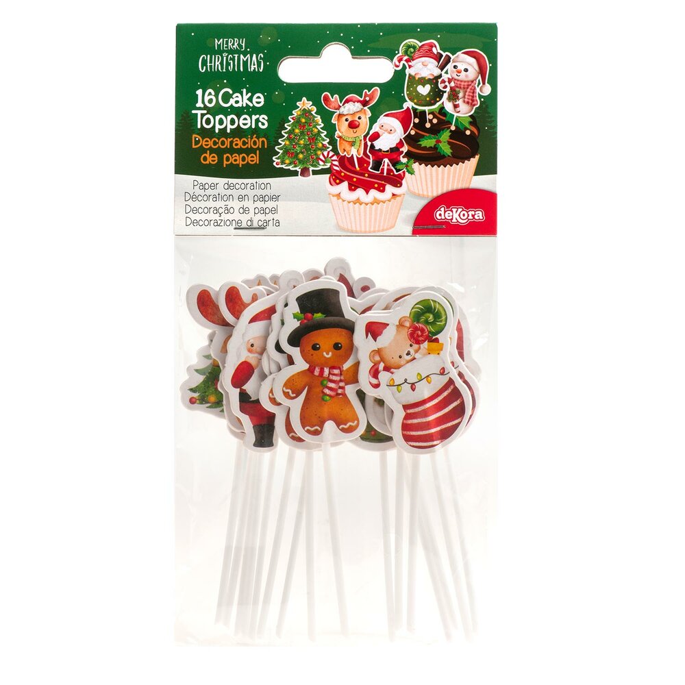 Dekora Christmas Cake Toppers Set/16