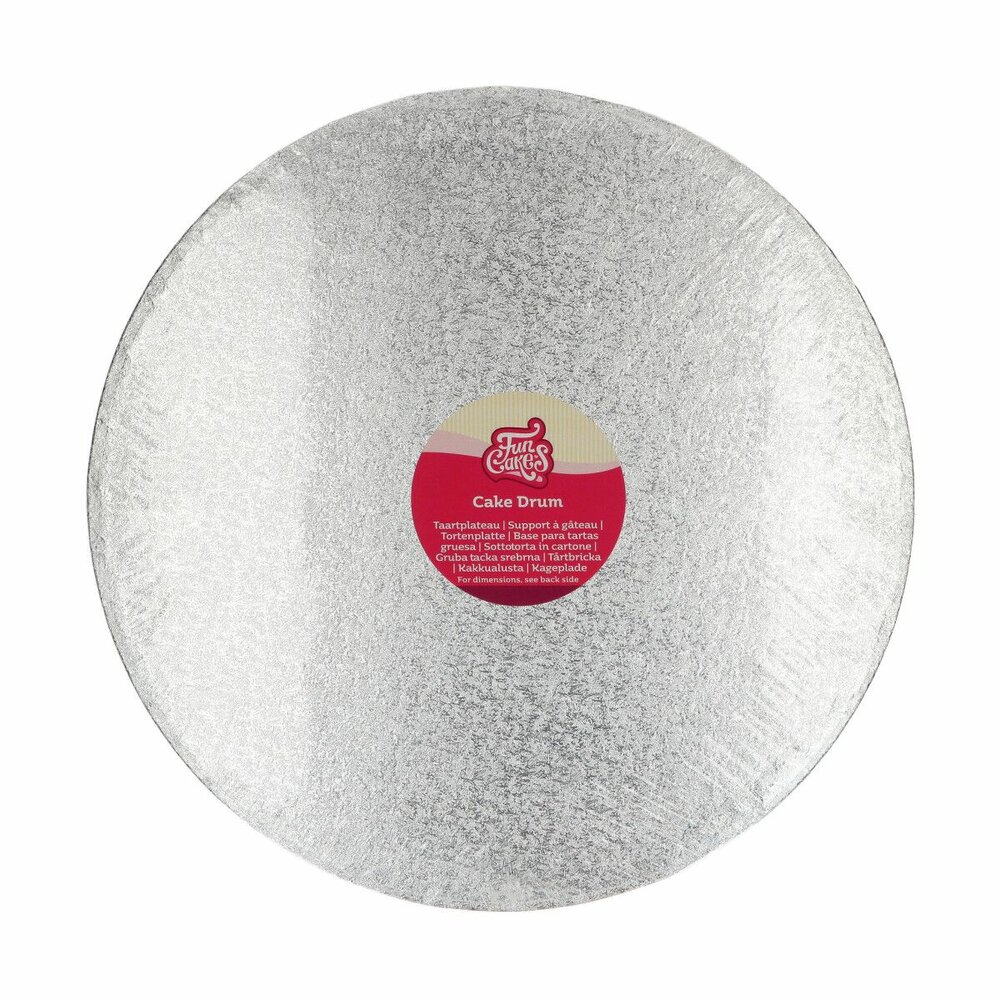 FunCakes Cake Drum Rond &Oslash;38 cm- Zilver