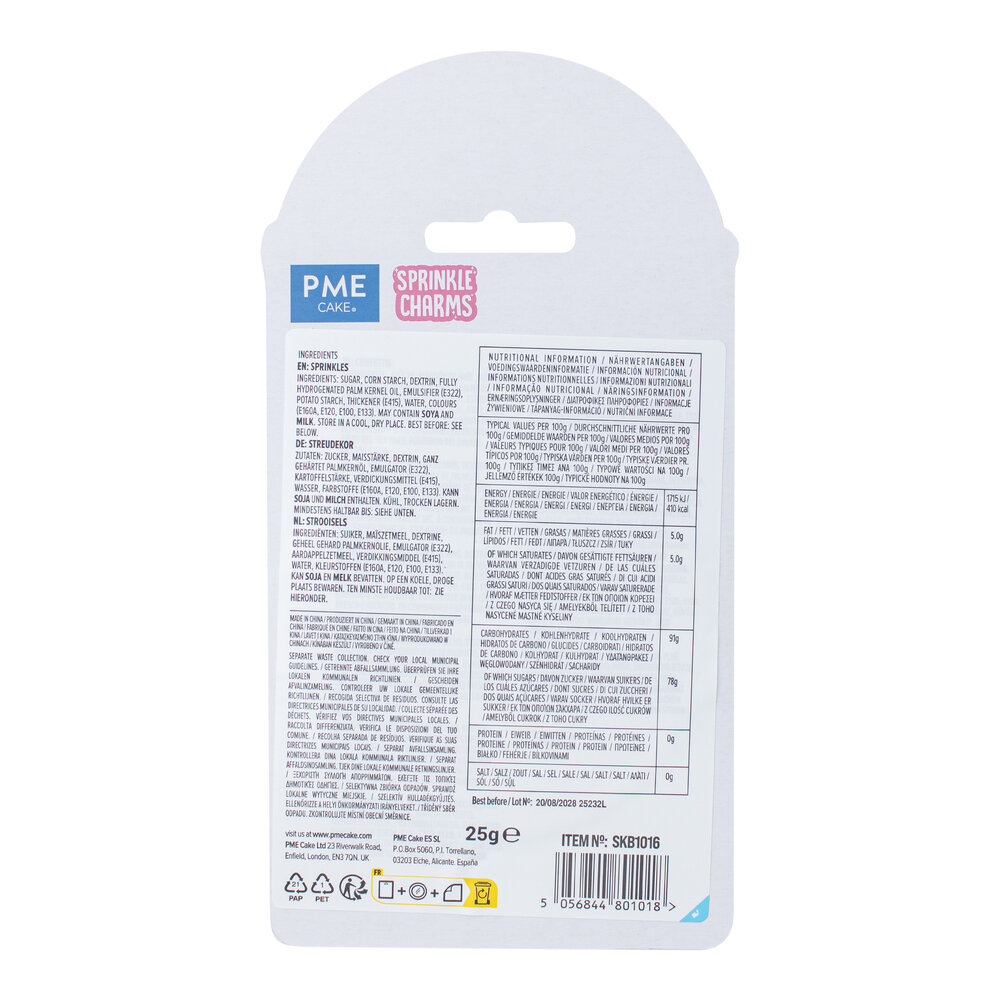 PME Mini Regenbogen Sprinkles &ndash; 25g