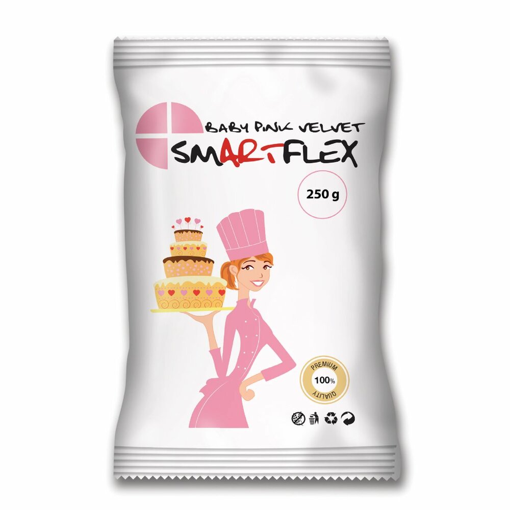 SmArtFlex Fondant Baby Pink Velvet Vanille 250g - T.H.T. 16-01-26