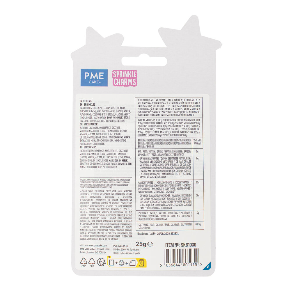 PME Gele Sterren Sprinkles &ndash; 25g