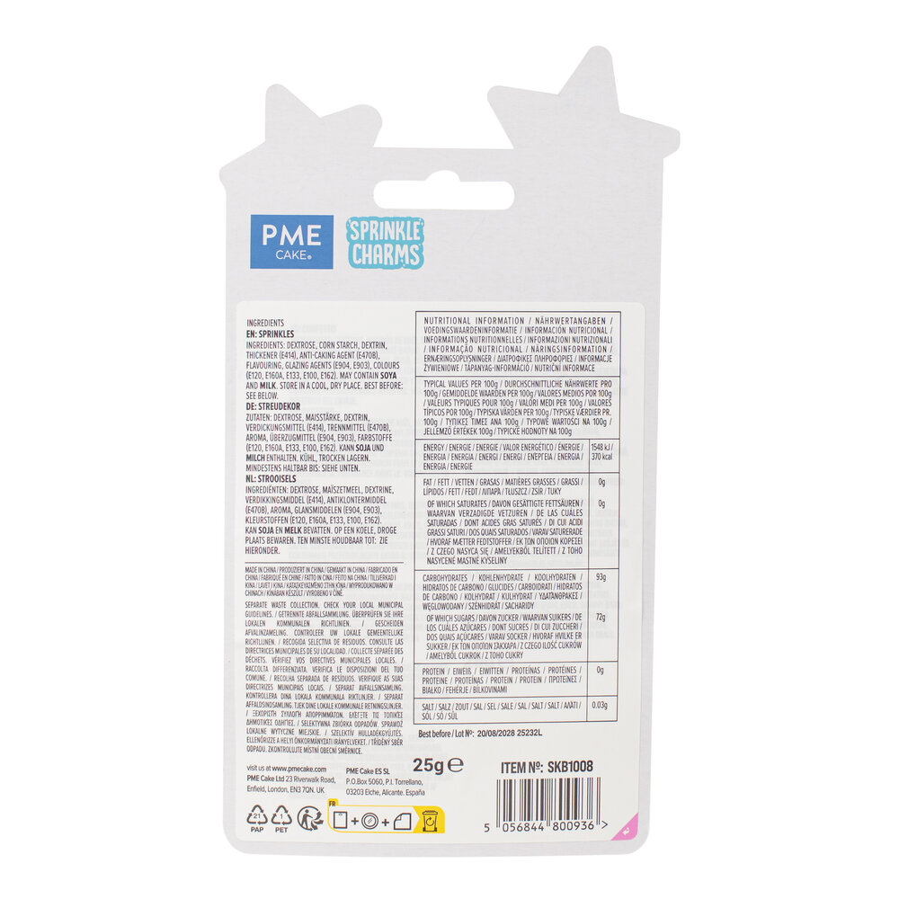 PME Regenboog Sterren Strooisels &ndash; 25g