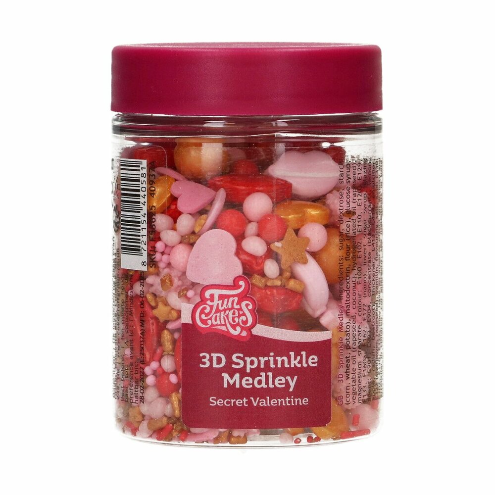FunCakes 3D Sprinkle Medley &ndash; Secret Valentine &ndash; 70g
