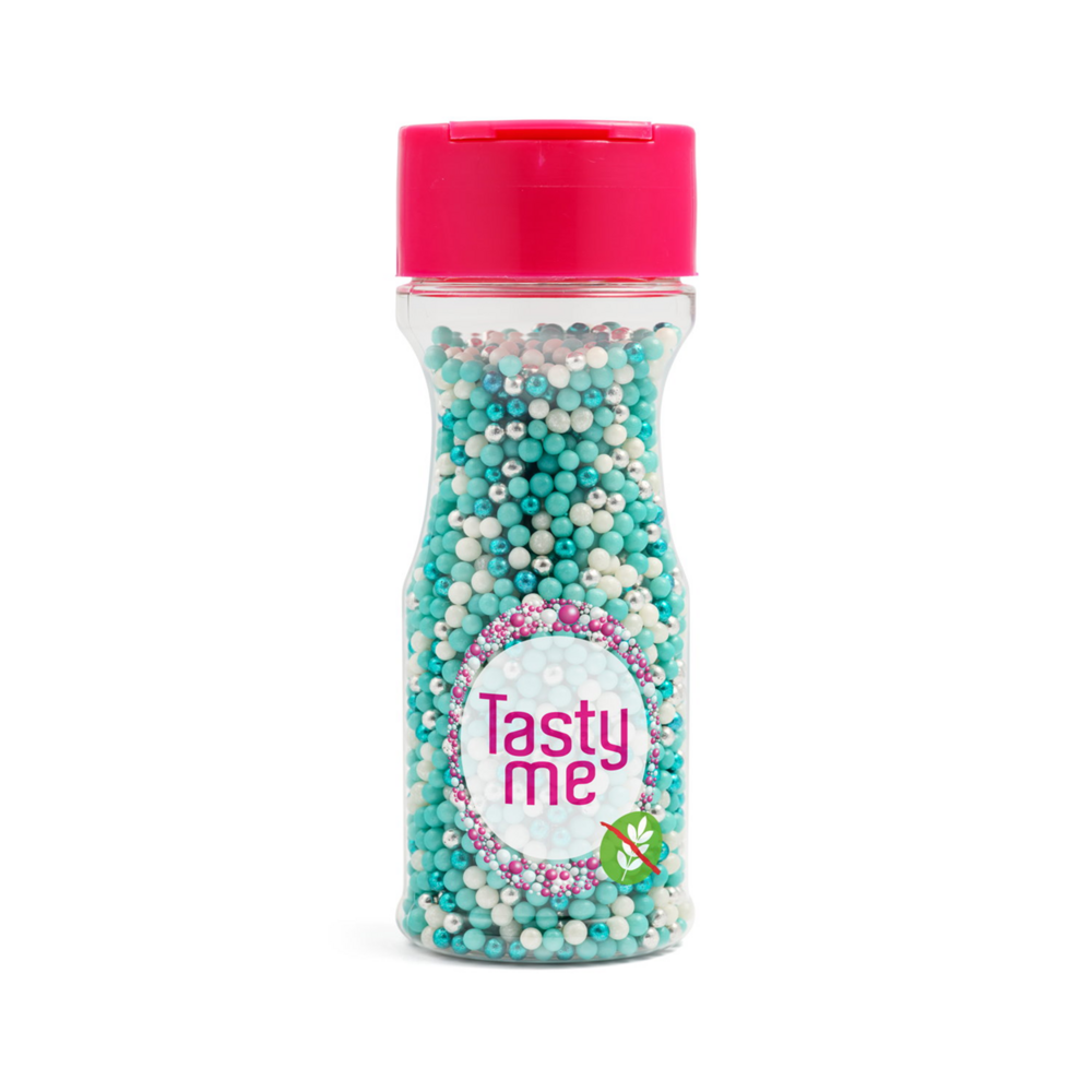 Tasty Me Sprinkles Mini Mix Turquoise &ndash; 70 g &ndash; Sans gluten