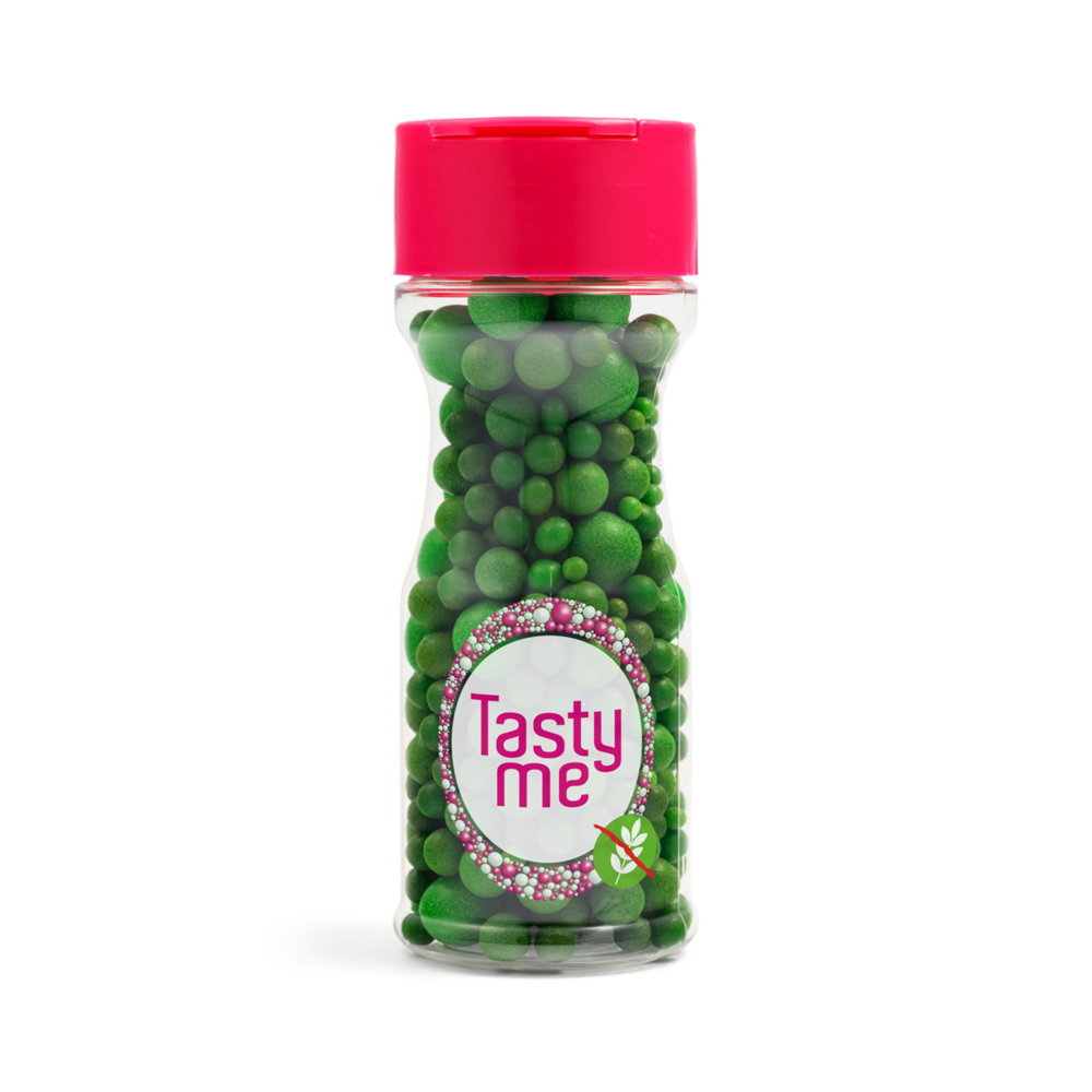 Tasty Me Sugar Pearls Sprinkles Mix Dark Green &ndash; 70 g &ndash; Glutenvrij
