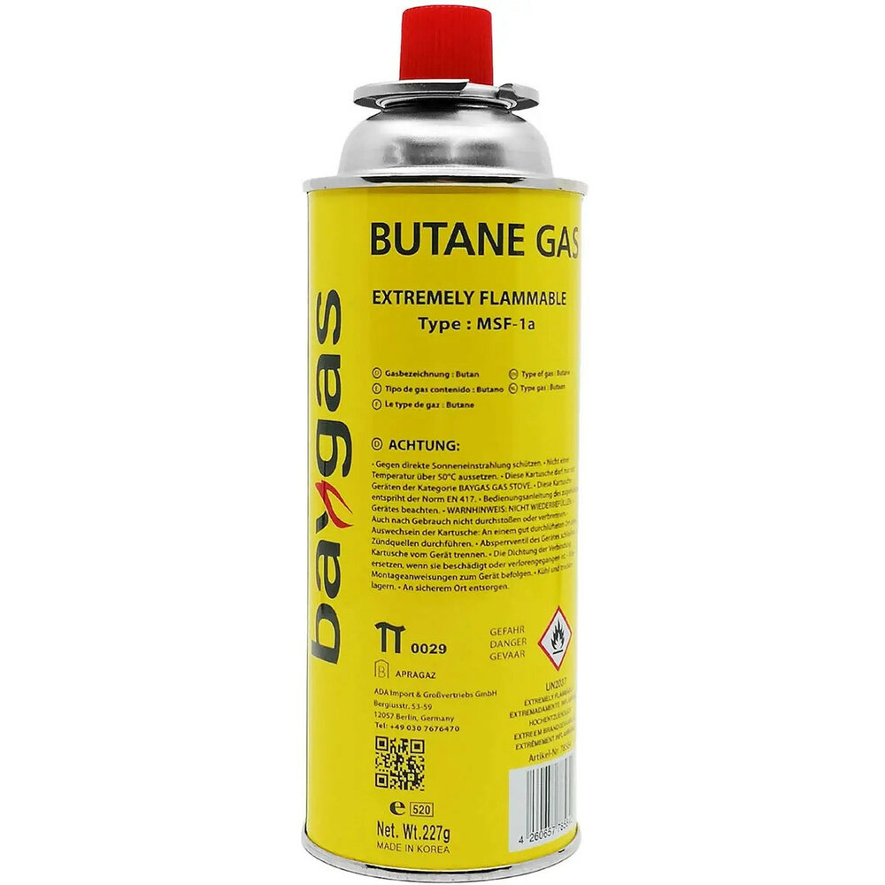 Gasbus 227 g &ndash; Butaangas met kliksysteem