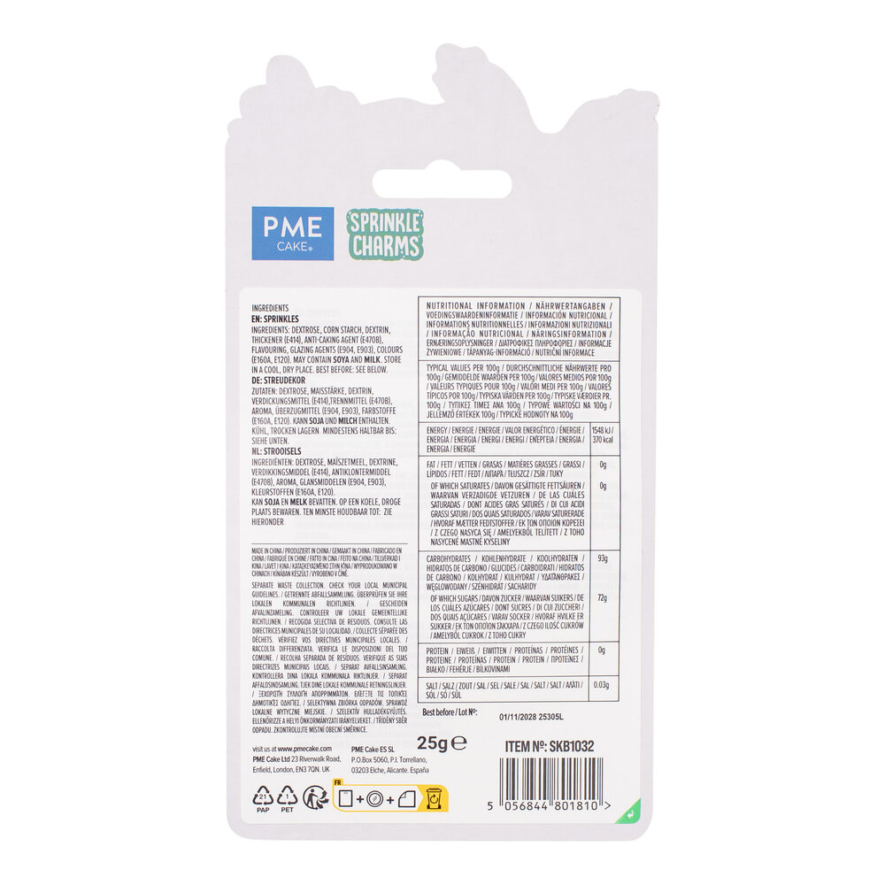 PME Bunny &amp; Carrot Sprinkle Charms &ndash; 25 g