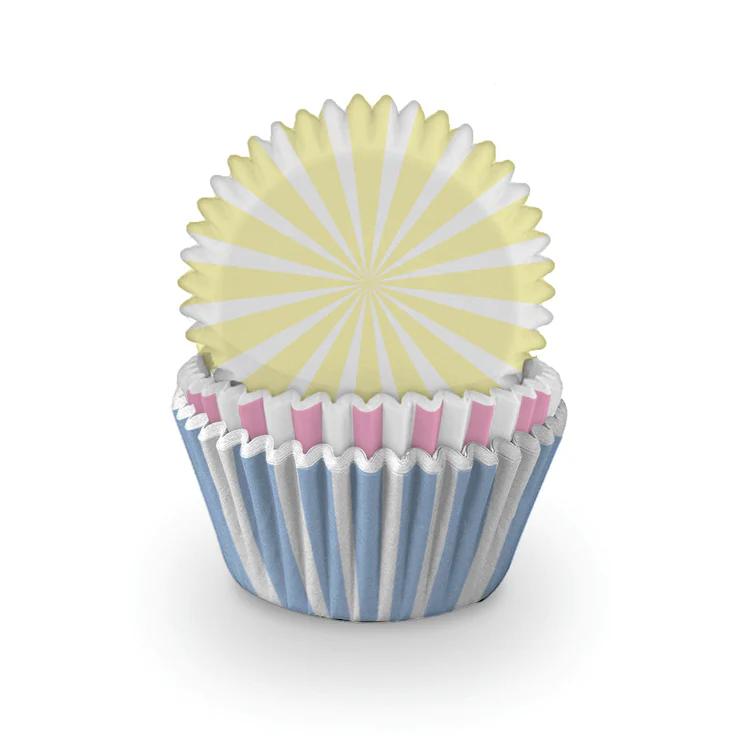 AH Colourful Stripe Cupcake Cases &ndash; 75 pack