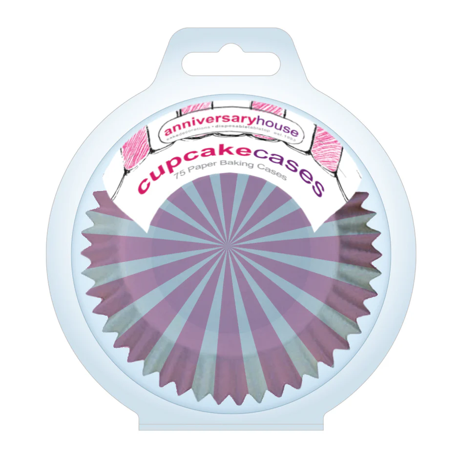 AH Colourful Stripe Cupcake Cases &ndash; 75 pack