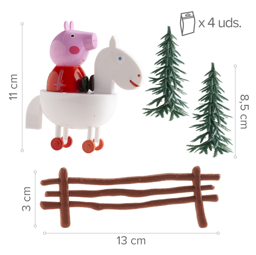 Dekora Taartdecoratie Set Peppa Pig 4 delig