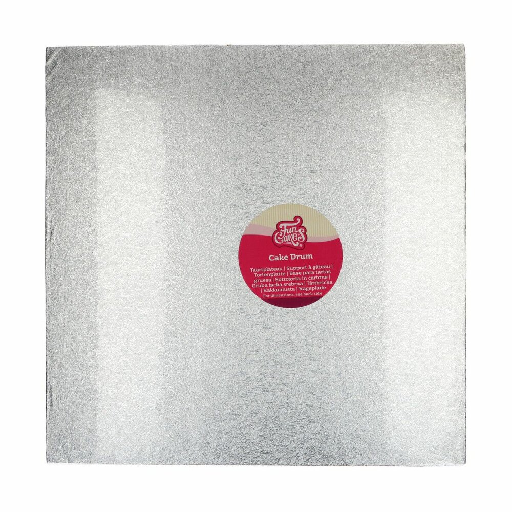 FunCakes Cake Drum Square Silver 40,5cm