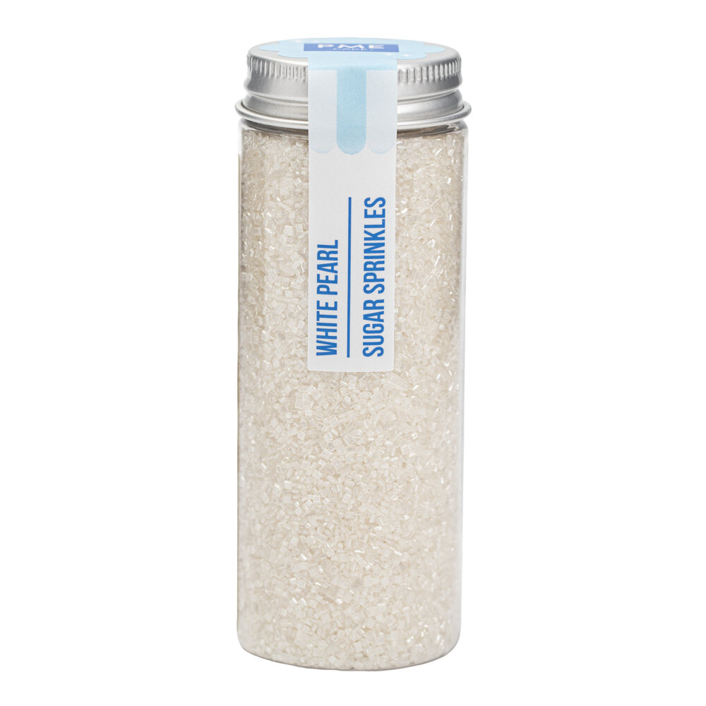 PME Cake Sugar Sprinkles &ndash; Pearl White 112 g