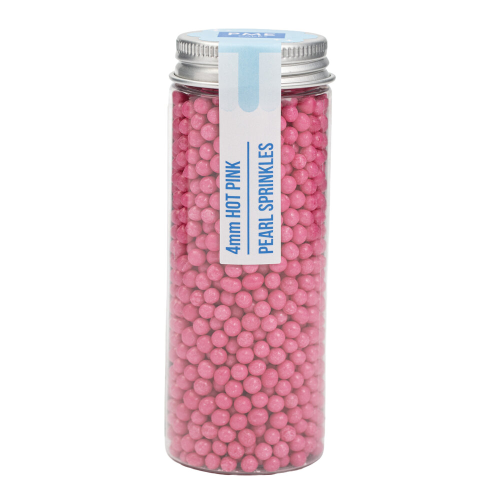PME Kuchen 4mm Zuckerperlen &ndash; Pink 74 g