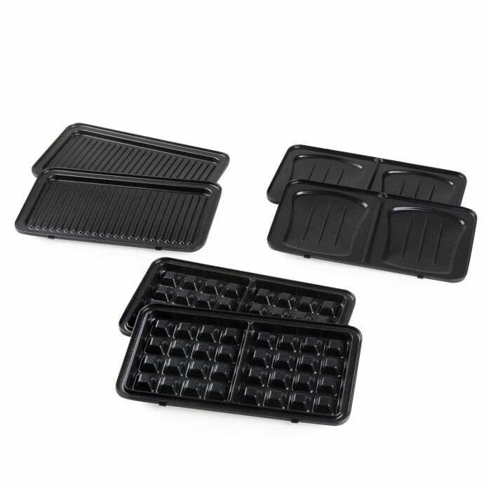 DOMO 3‑in‑1 Snackmaker &ndash; Sandwich‑Waffel‑Grill