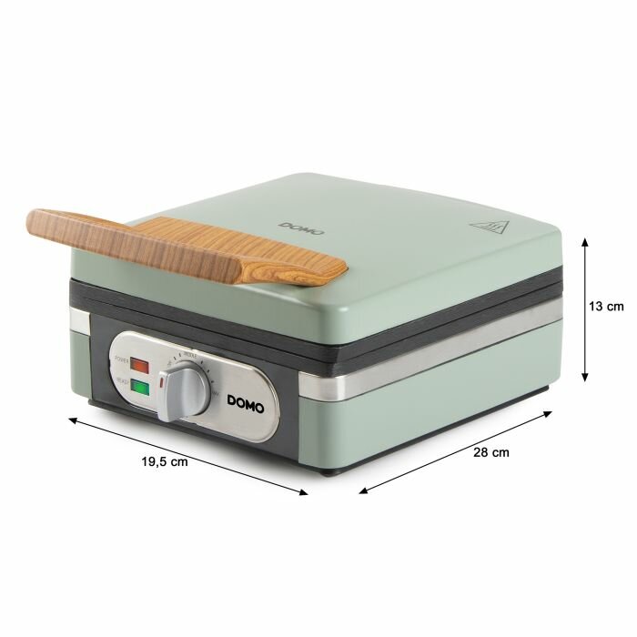 DOMO Waffeleisen 4&times;7 &ndash; sage green