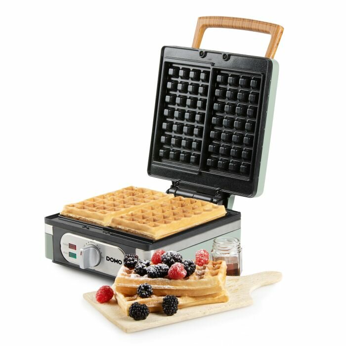 DOMO Waffeleisen 4&times;7 &ndash; sage green