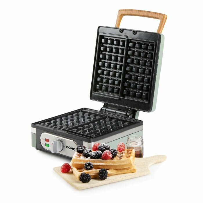 DOMO Waffeleisen 4&times;7 &ndash; sage green