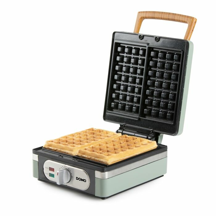 DOMO Waffeleisen 4&times;7 &ndash; sage green