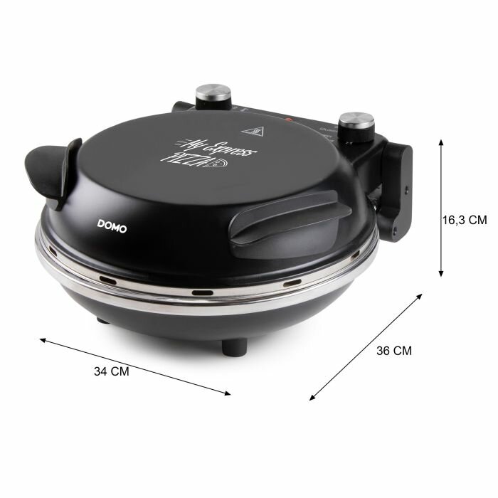 DOMO Pizzaofen &bdquo;My Express Pizza&ldquo; &ndash; Keramikstein &ndash; DO9285PZ