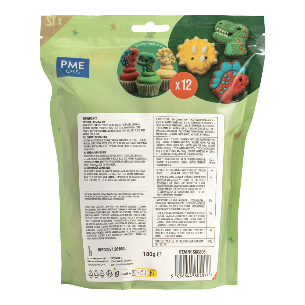 PME Marshmallow Treats &ndash; Roaring Dinosaurs Pk/12