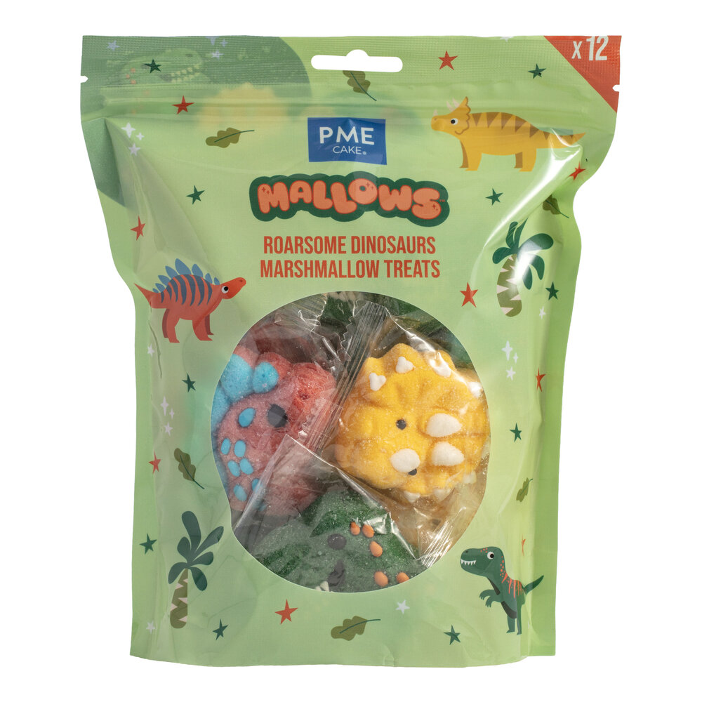 PME Marshmallow Treats &ndash; Roaring Dinosaurs Pk/12