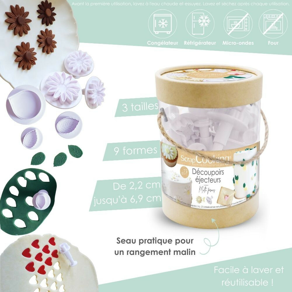 ScrapCooking Plunger-Ausstecher Adorable Shapes Set mit 27 St&uuml;ck