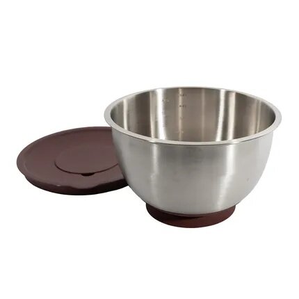 Point-Virgule Edelstahl-R&uuml;hrsch&uuml;ssel mit Saugfu&szlig; &amp; Deckel 4,7L