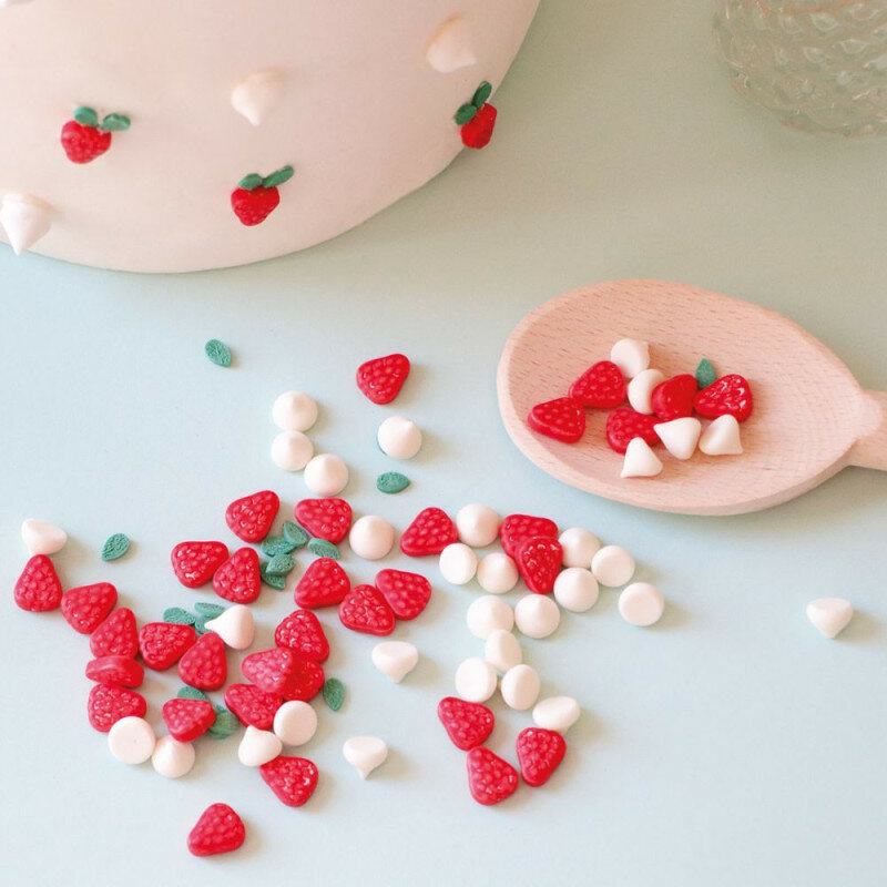 ScrapCooking decoratiemix aardbei, meringue &amp; blaadjes