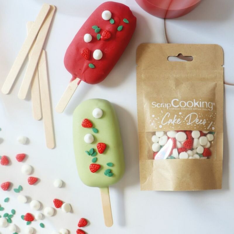 ScrapCooking decoratiemix aardbei, meringue &amp; blaadjes