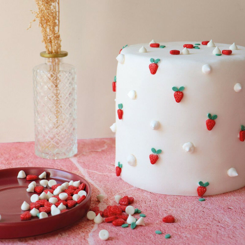ScrapCooking decoratiemix aardbei, meringue &amp; blaadjes