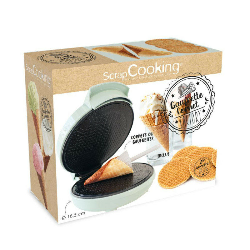 Gaufrier pour cornets de glace &amp; gaufres fines 700W