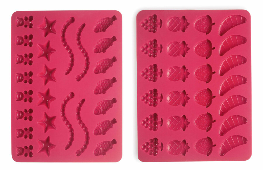 IBILI silicone animal &amp; fruit gummy moulds set/2