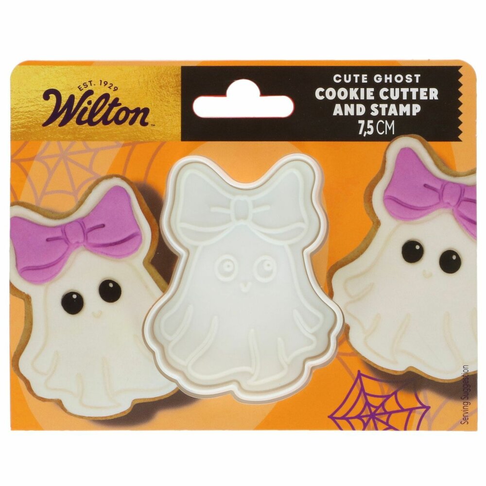 Wilton Cookie Cutter with Stamp Cute Ghost 7.5cm