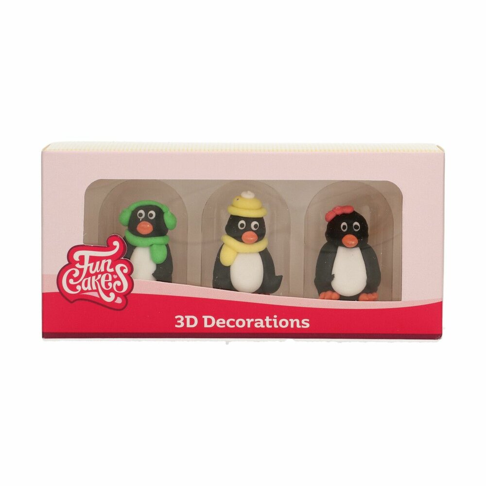 FunCakes Suikerdecoraties 3D Pingu&iuml;n set/3
