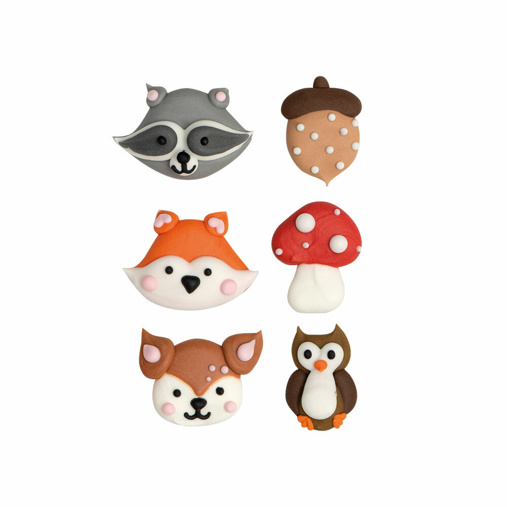 Decora Suikerdecoraties Bosdieren &ndash; Set/6