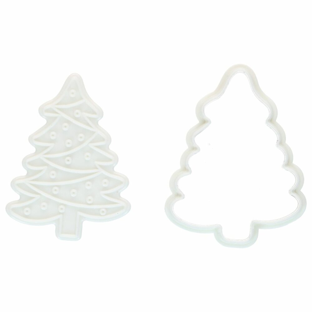 Wilton Christmas Tree Cookie Cutter with Stamp 7.5 cm