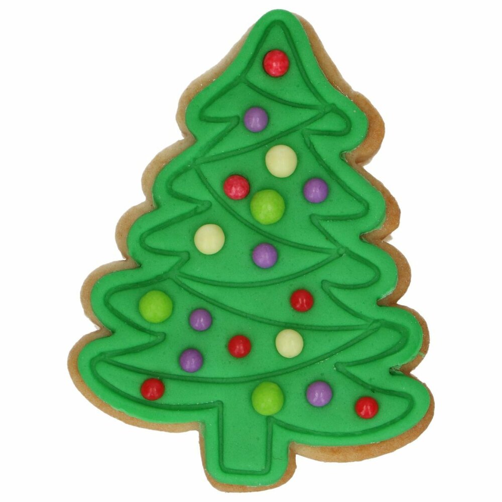 Wilton Christmas Tree Cookie Cutter with Stamp 7.5 cm