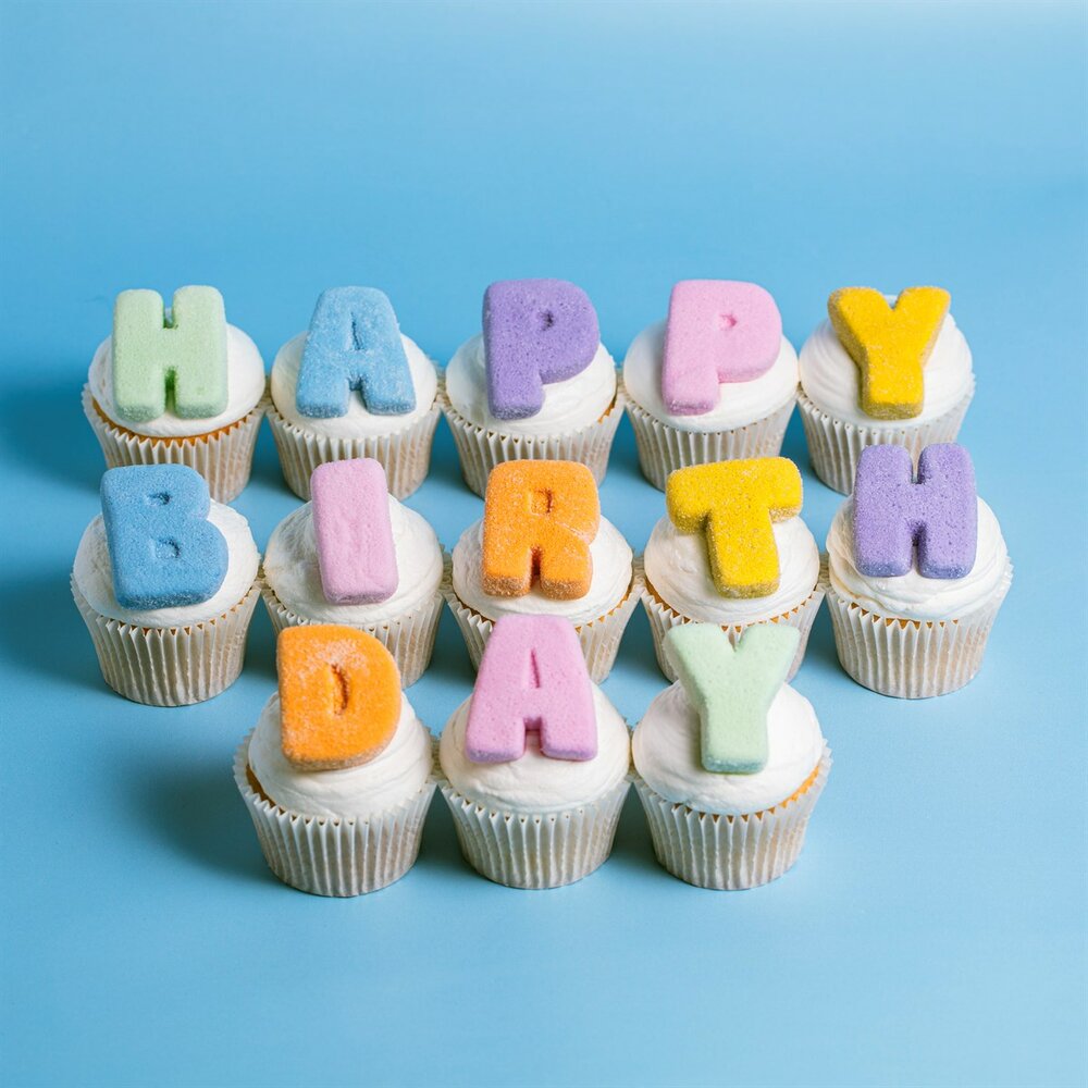PME Marshmallow Happy Birthday Letters 13 stuks