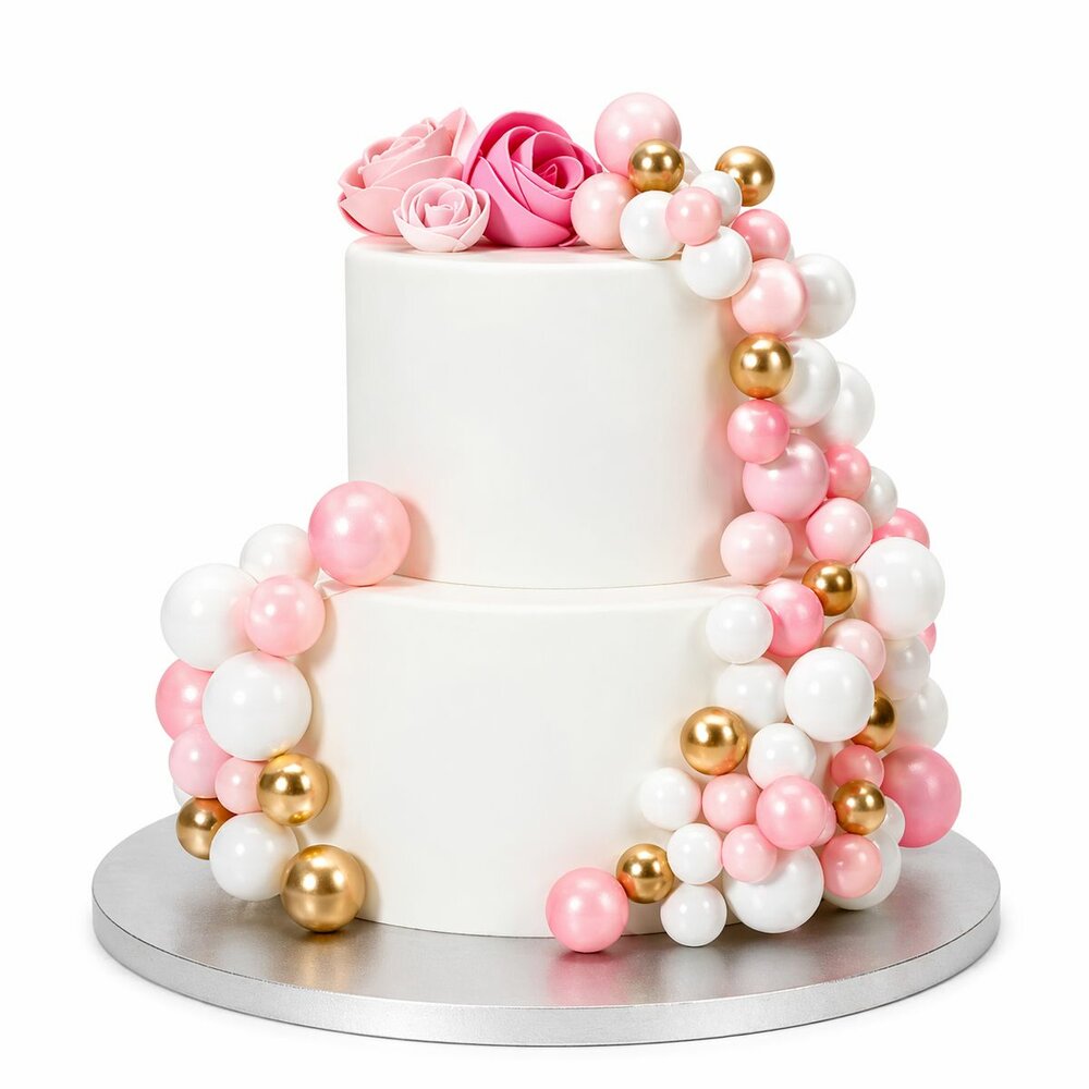 Simply Making Decoratieballen Roze Ombre &amp; Goud 32 stuks