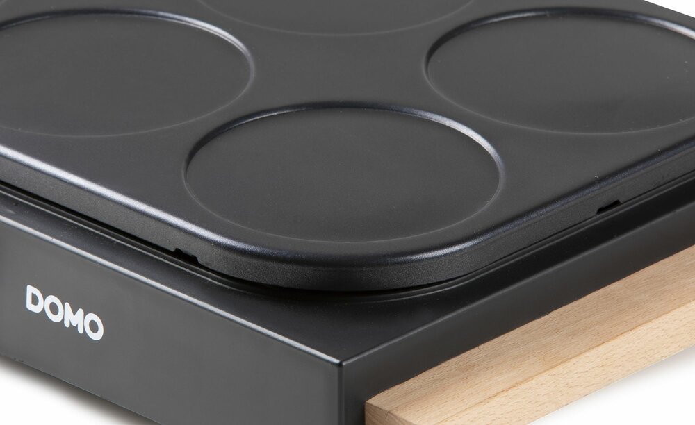 DOMO Pannenkoekenplaat - houten design - 6 P