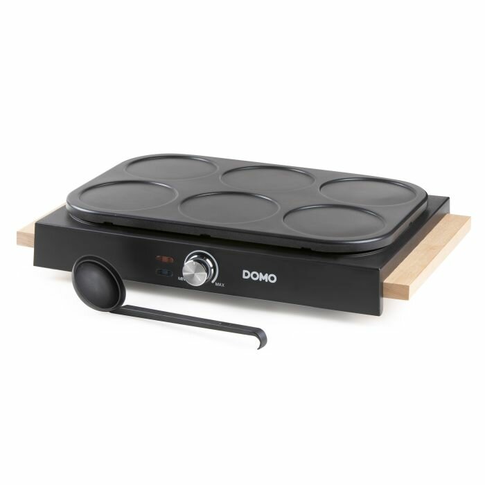 DOMO Pannenkoekenplaat - houten design - 6 P
