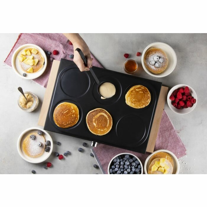 DOMO Pannenkoekenplaat - houten design - 6 P