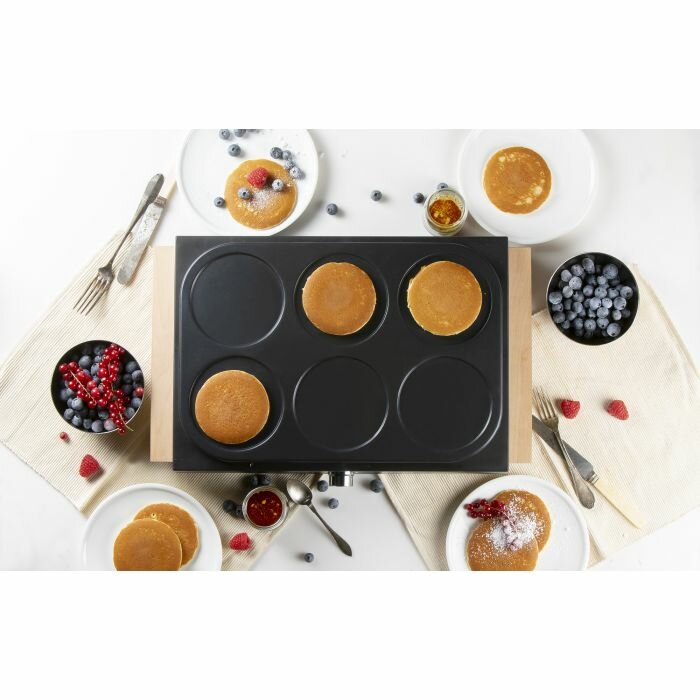DOMO Pannenkoekenplaat - houten design - 6 P