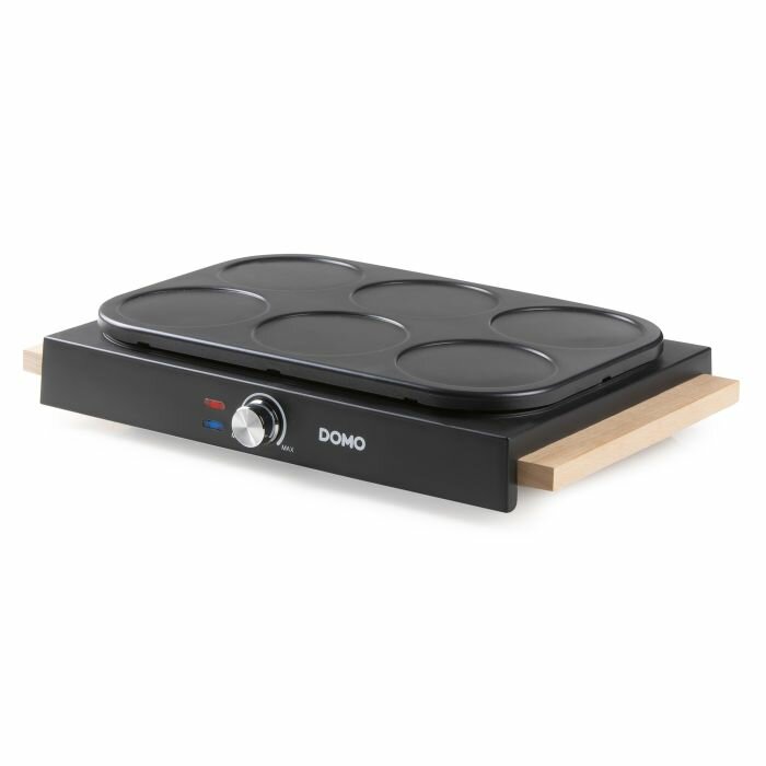 DOMO Pannenkoekenplaat - houten design - 6 P