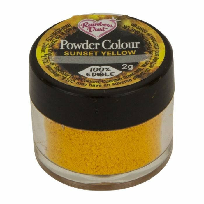 Rainbow Dust Powder Colour Yellow - Sunset Yellow