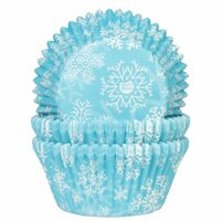 House of Marie Baking Cups Flocon de Neige Bleu pcs/48