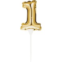AH Mini Balloon Cake Topper Gold Number 1
