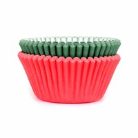 House of Marie Baking Cups Rood &amp; Groen pk/50