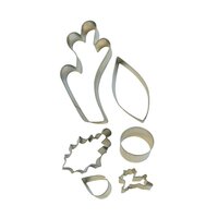 Reindeer Tin-Plated Cake Decorating Cutter Kit/6