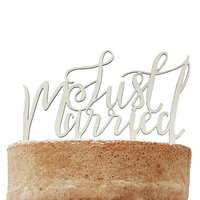 Ginger Ray Wooden Just Married Cake Topper